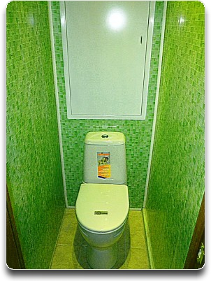 РЕМОнт маленького туалета своими руками фото - Панелями ПВХ и Плиткой